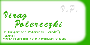 virag polereczki business card